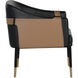 Carter Napa Black / Napa Cognac Lounge Chair